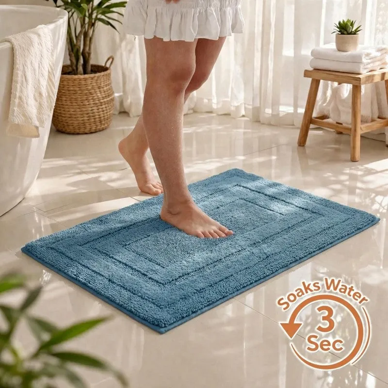 Aqualoom Anti skid Bath Mat  - Light Blue media 1