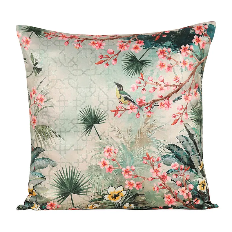 India Circus Floral Frolic Printed Velvet Cushion Cover - Set Of Five media 6