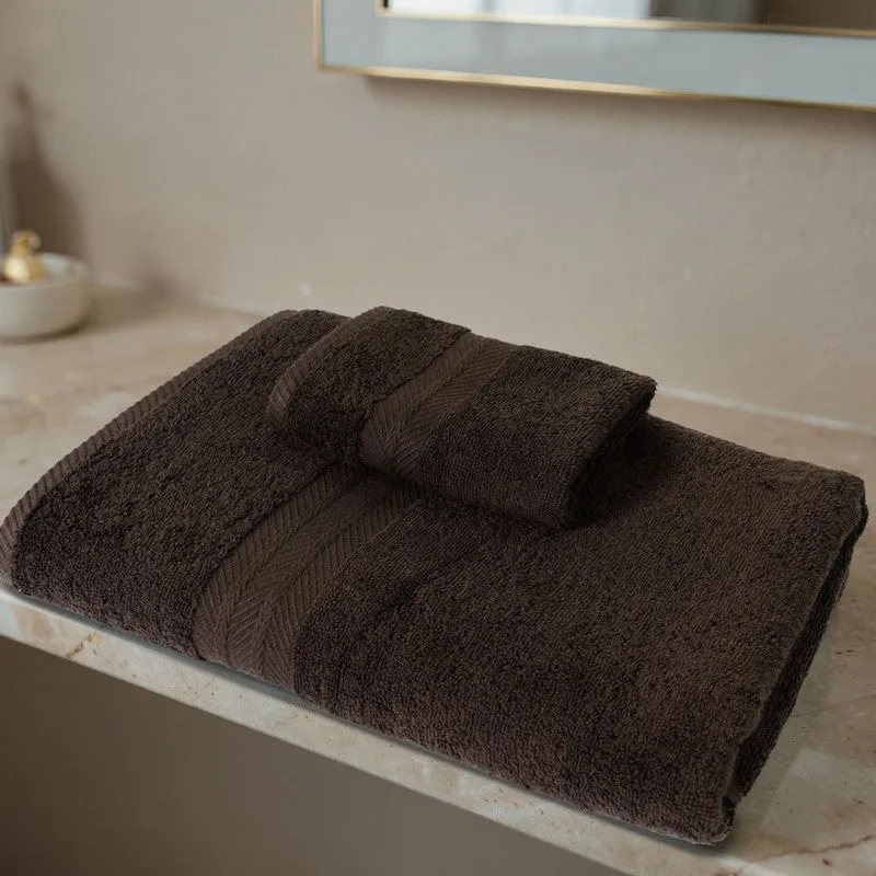 PlushAura Cotton Bath Towel (Dark Brown) media 6
