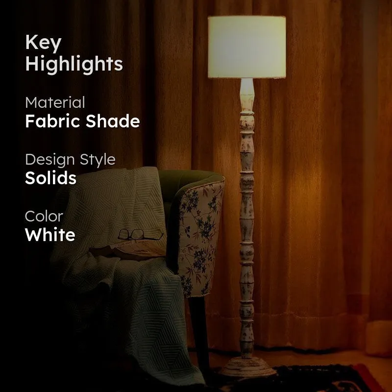 Classic Chic Antique Stand Floor Lamp - White media 2