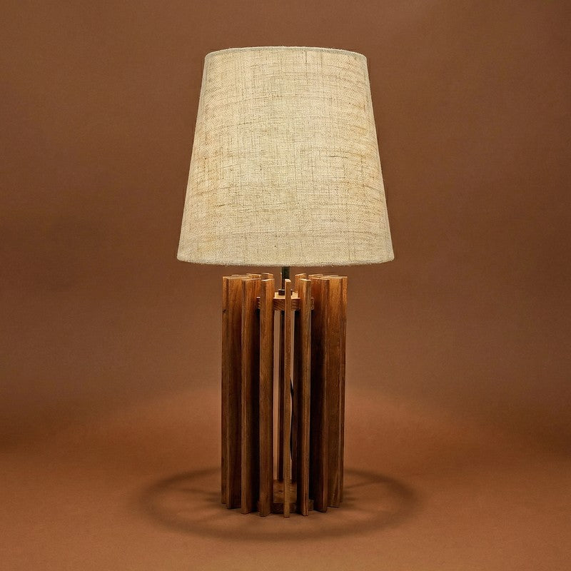 TranquilShade Wooden Table Lamp - Brown media 6