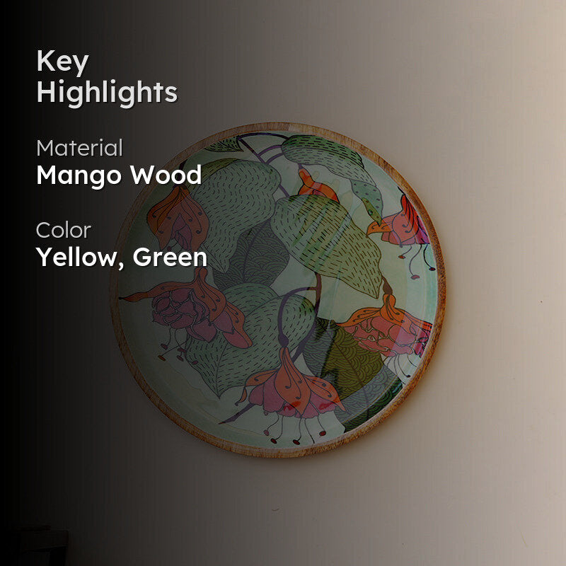 Tropika Grain Mango Wood Wall Plate media 2