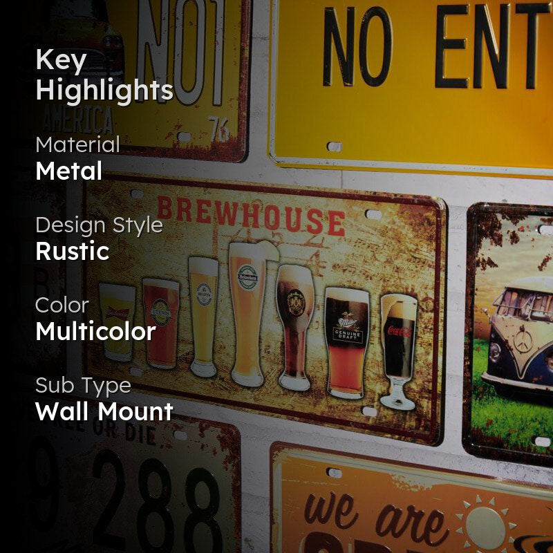 Brewhouse Brands Sign Plate Metal Wall Accent media 2