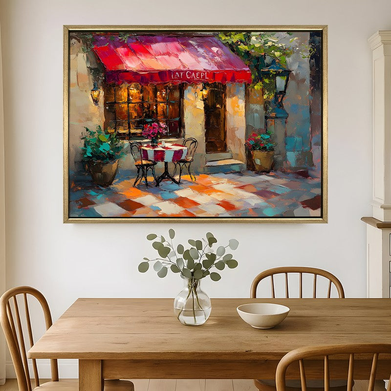 Boulevard Canvas Wall Painting With Frame