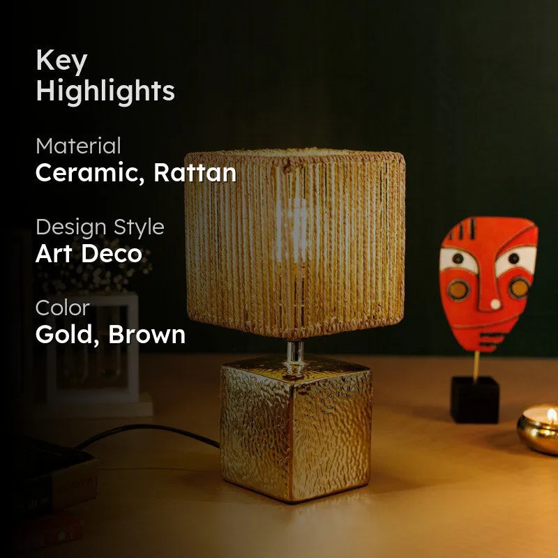 Amta Ceramic Table Lamp - Gold media 2