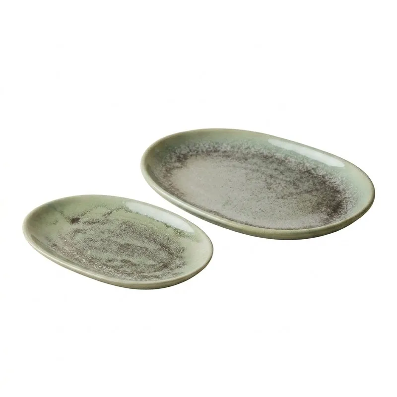 Sage Saga Oval Stoneware Platter - Small media 5