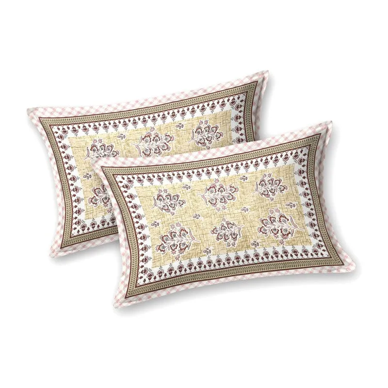 Royalon Cotton Bedsheet (Beige,Brown) - 240 TC media 4