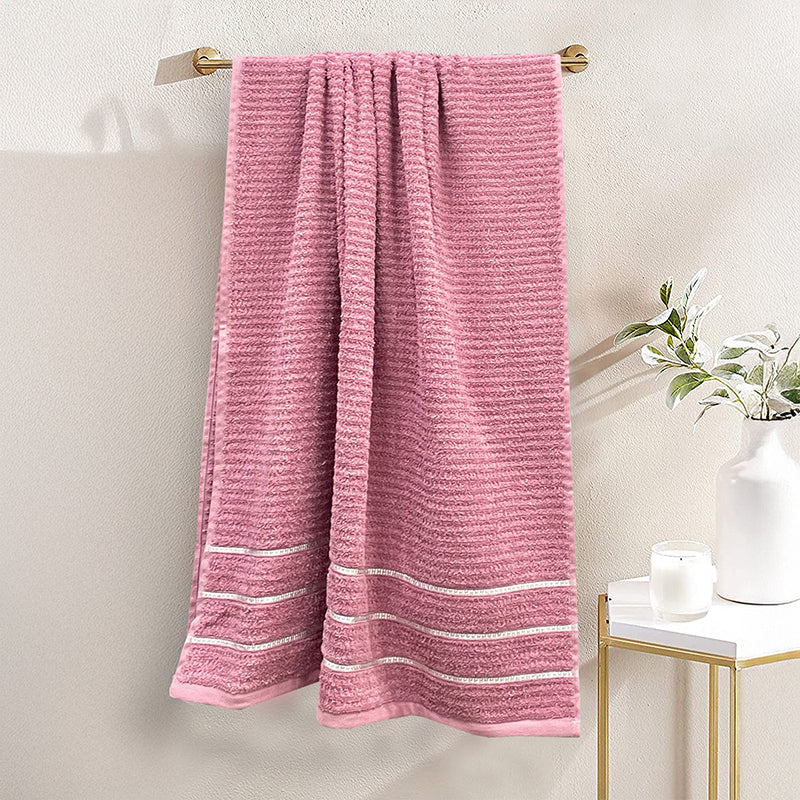 Lisse Cotton Bath Towel - Pink - 70 x 150 cms