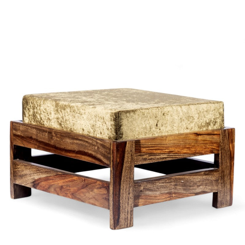 Mexon Sheesham Wooden Bench with Cushions (Brown) - Four Piece Set media 3