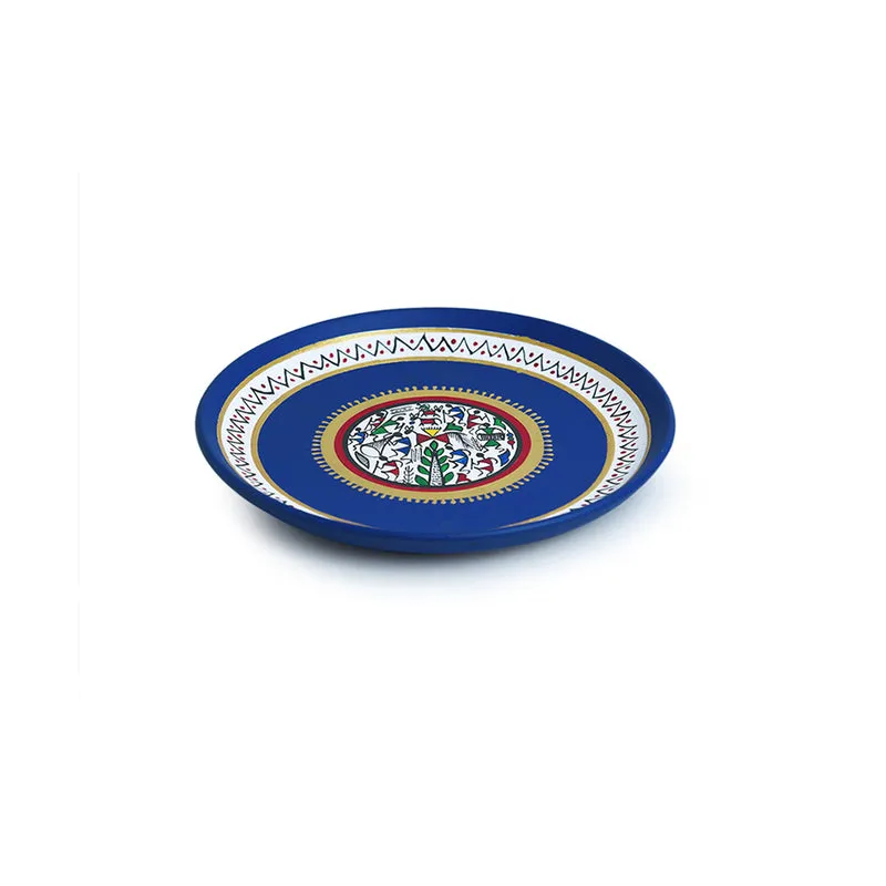 Naara Handpainted Wall Plate (Blue) - Set Of Two media 4