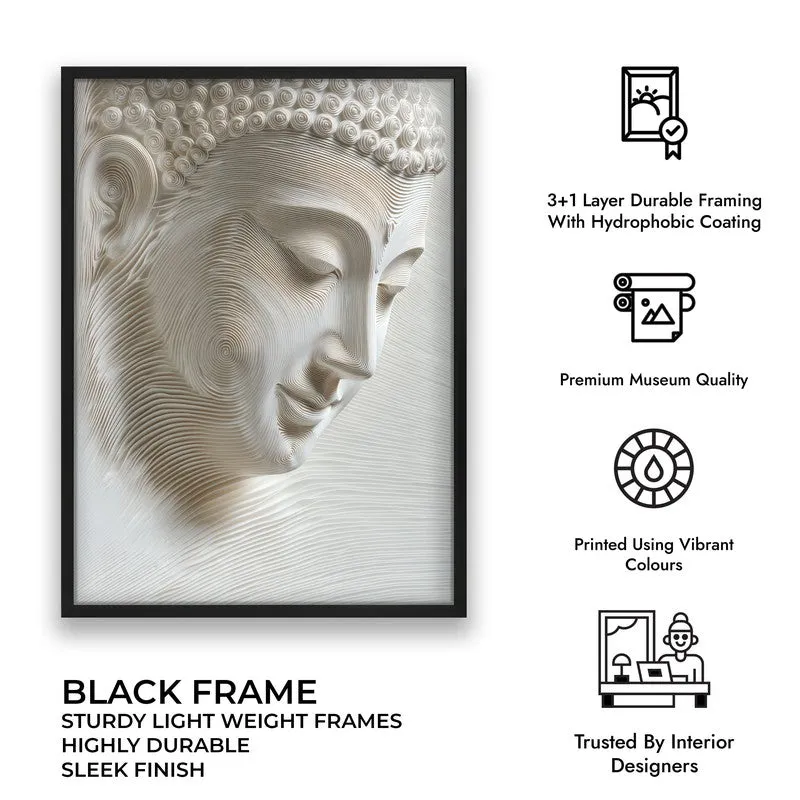 Meditative Flow Wall Painting With Black Frame media 8