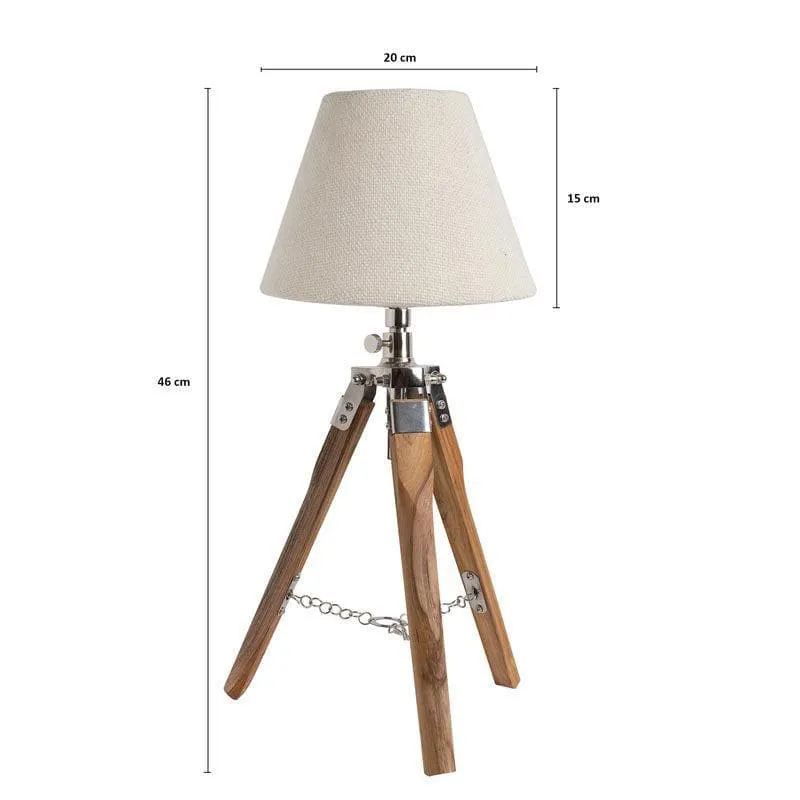 IllumiTripod Fabric Table Lamp - Beige,Brown media 5