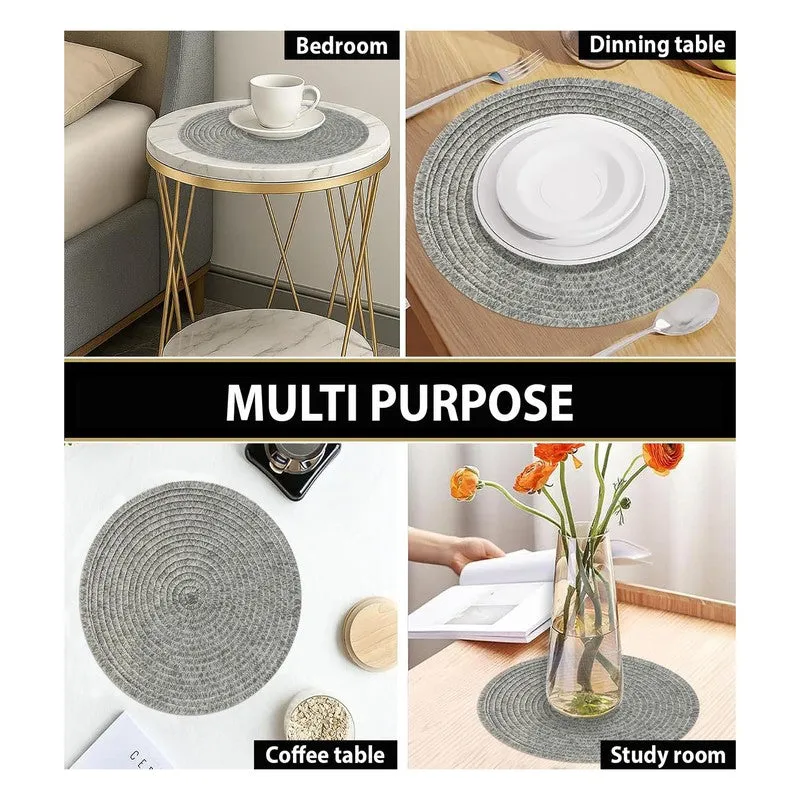 Onyxa Silver Round PVC Table Mats - Set Of Four media 7