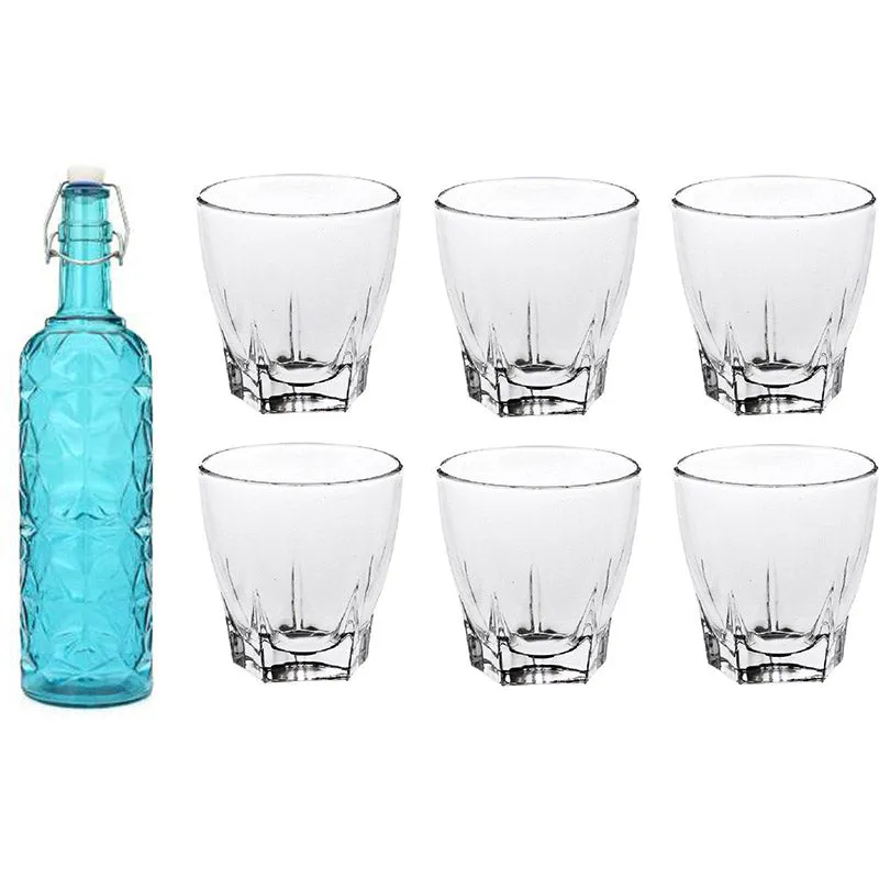 Pax 1000 mL Water Bottle With 180 mL Glasses - Seven Piece Set media 1