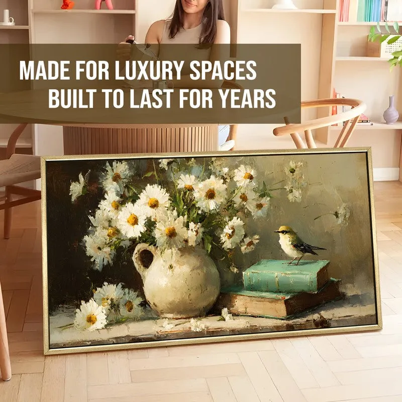 Blooming Grace Canvas Wall Painting With Frame media 5