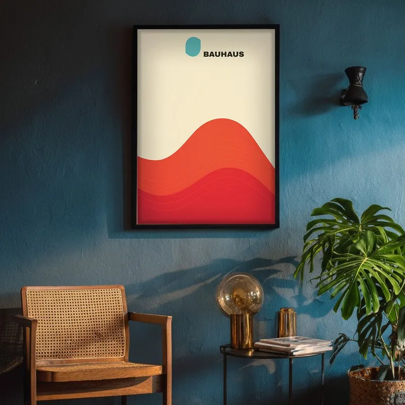 Red Wave Archival Canvas Wall Art - Black Frame media 4
