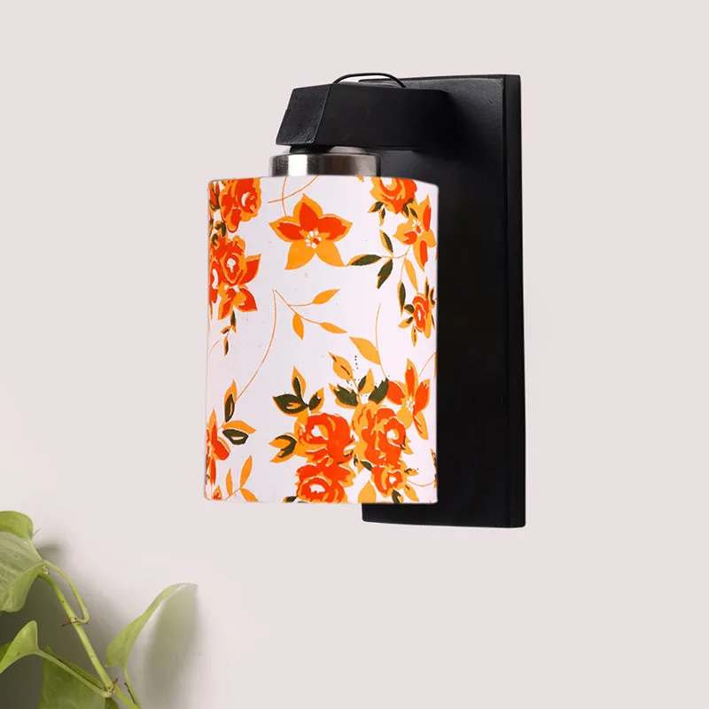 Eyrie Printed Wooden Wall Lamp - Orange media 3