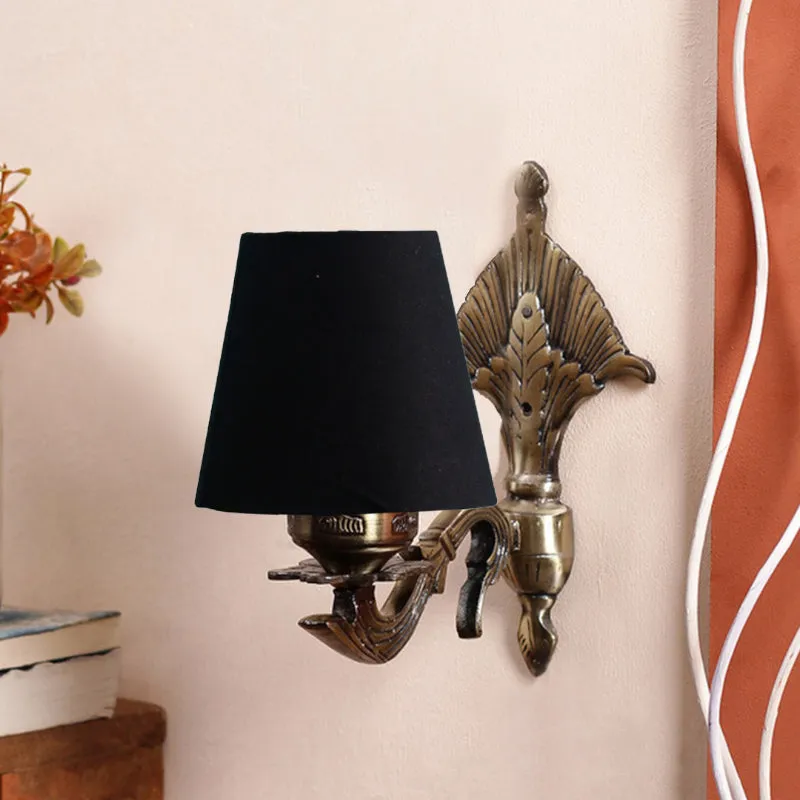 Magda Masique Conical Fabric & Metal Wall Lamp - Black media 3