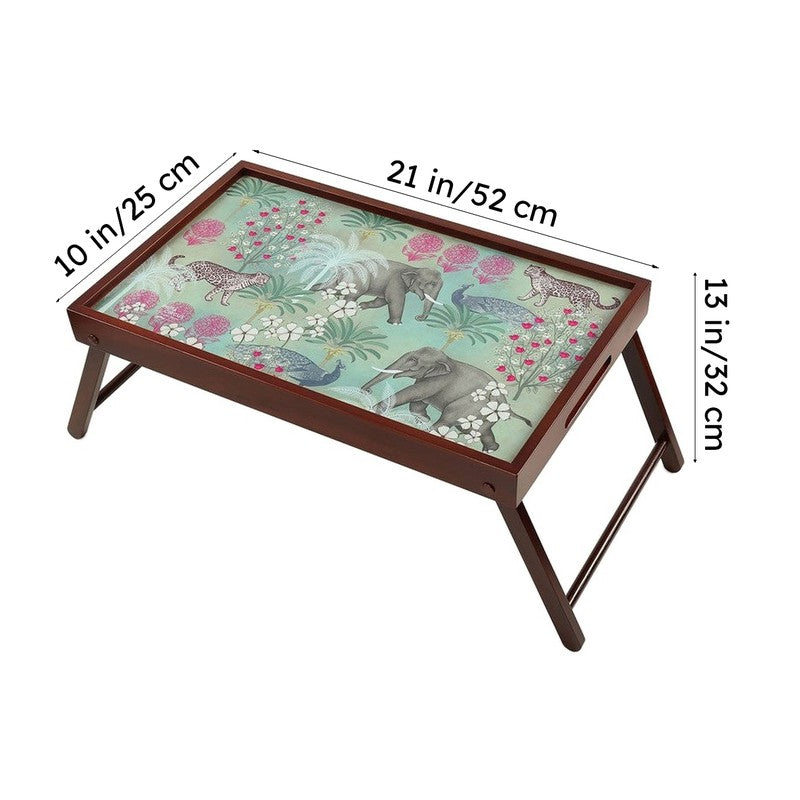 India Circus Safari Multicolor Rectangle Teakwood Side & Bedside Table media 8