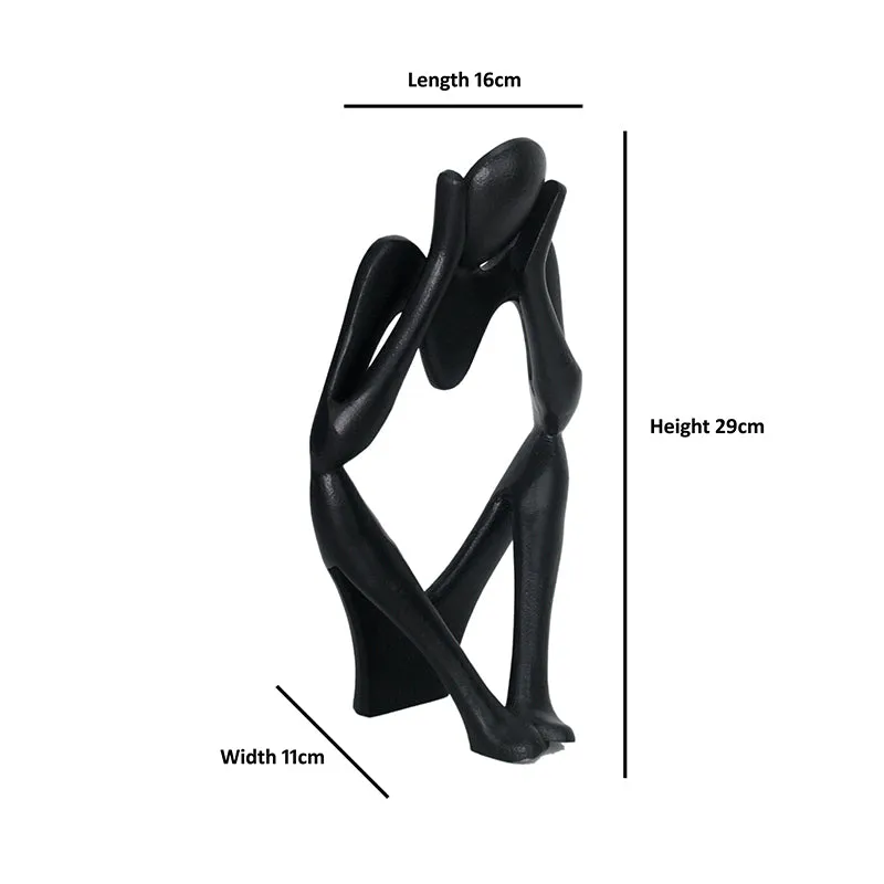 Human Ponder Showpiece (Black) - Set Of Three media 5