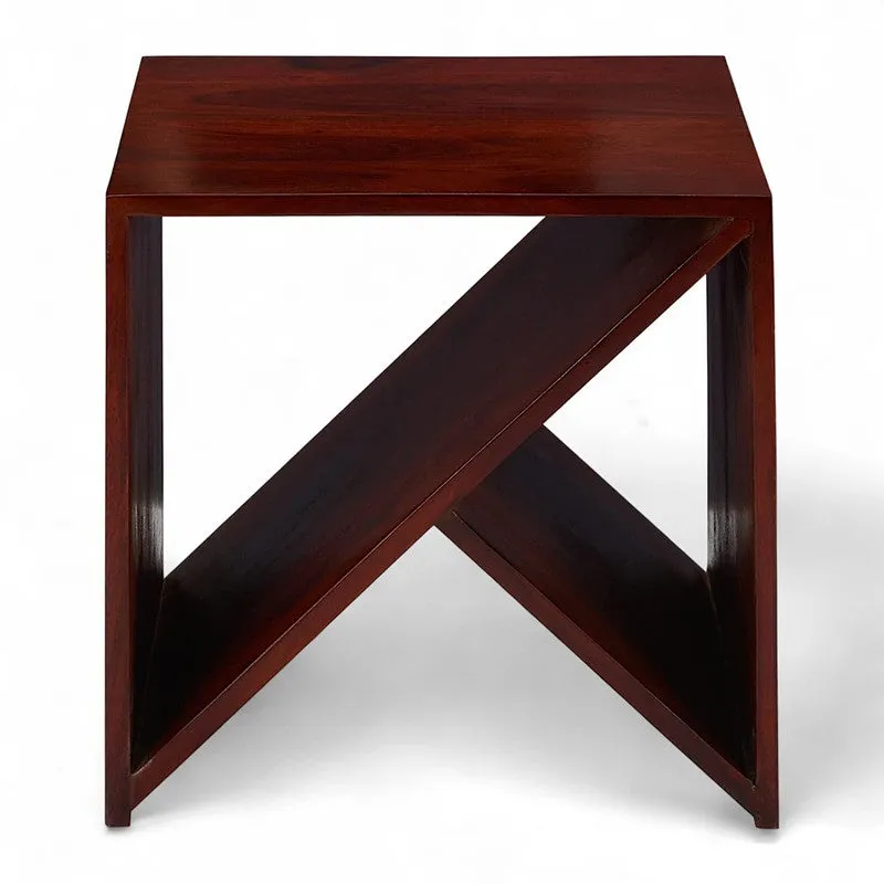 Averox Sheesham Wooden Side & Bedside Table - Dark Brown media 4