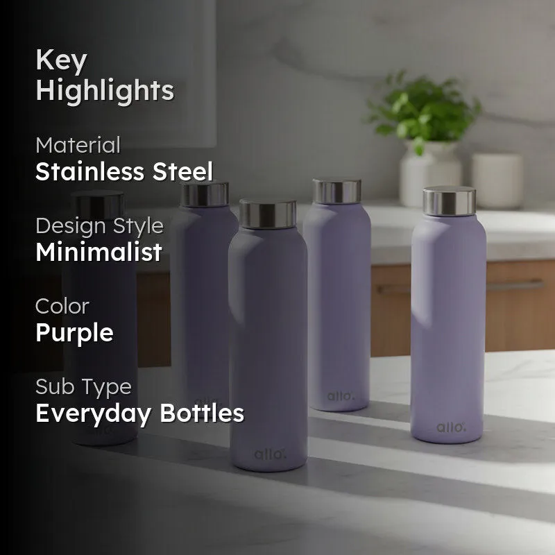 HydroLuxe Stainless Steel Water Bottle (950 mL Each) - Set Of Five media 2