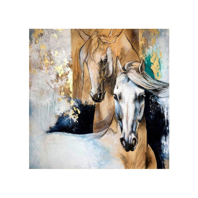 White Horses Wall Painting media 5