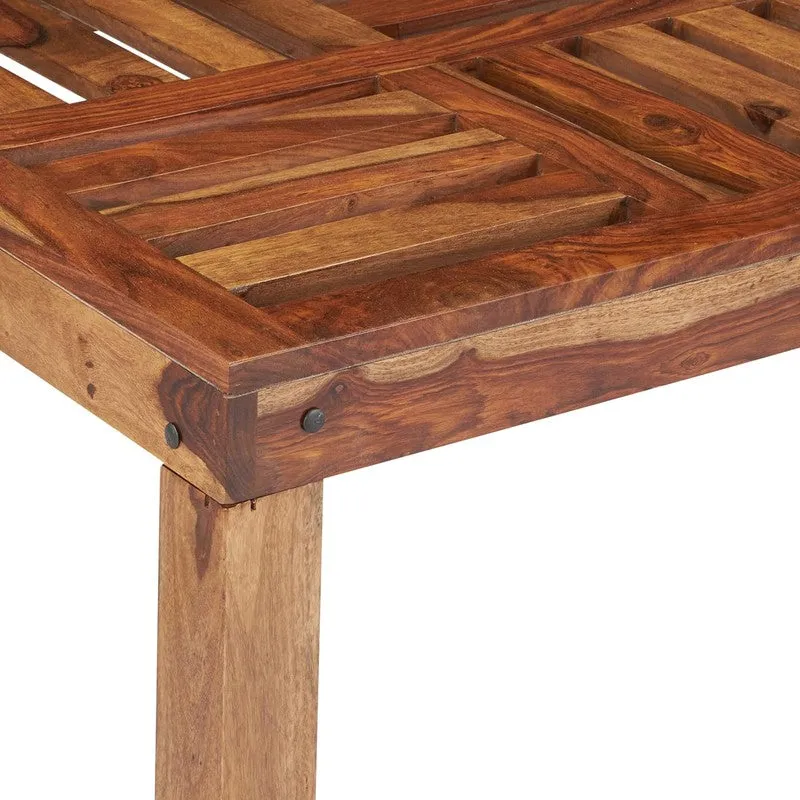 Nervon Sheesham Wooden Center Table - Brown media 6