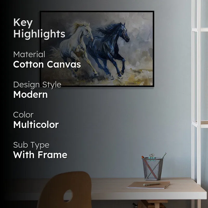 Equine Duality Wall Art with Black Frame media 2