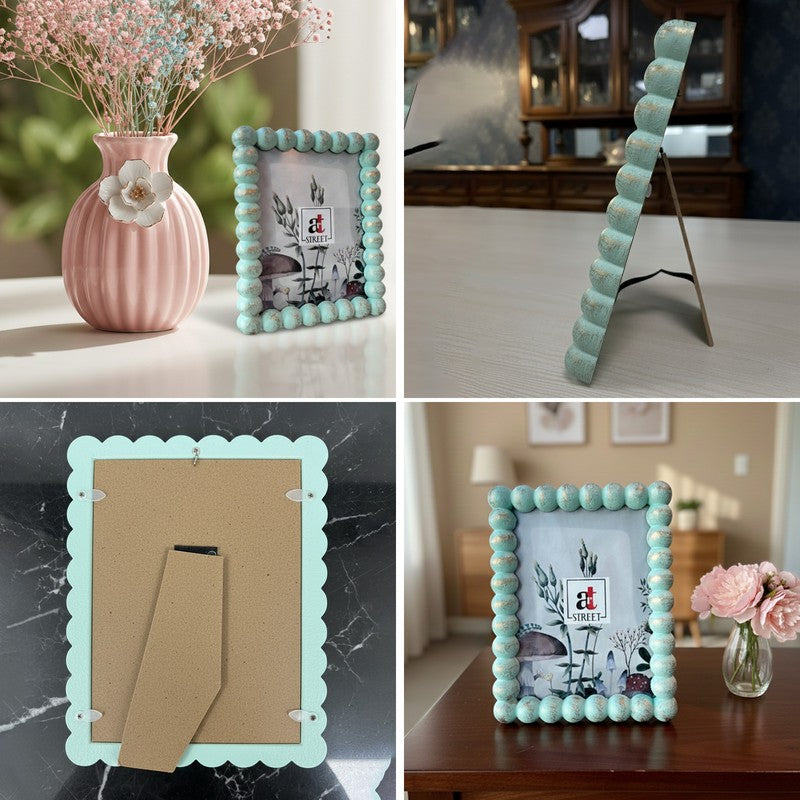 Elegant Gold Beaded MDF Photo Frame - Blue media 6