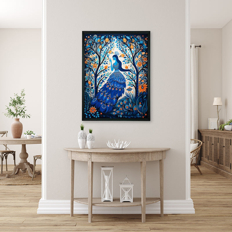 Divine Lady Peacock Canvas Wall Art media 7