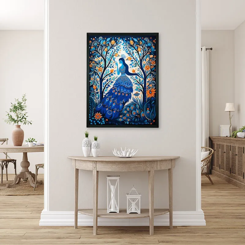 Divine Lady Peacock Canvas Wall Art media 7