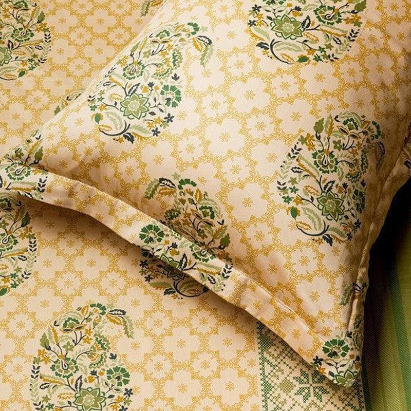 Nitya Printed Cotton Bedsheet (Beige) - 300 TC media 7