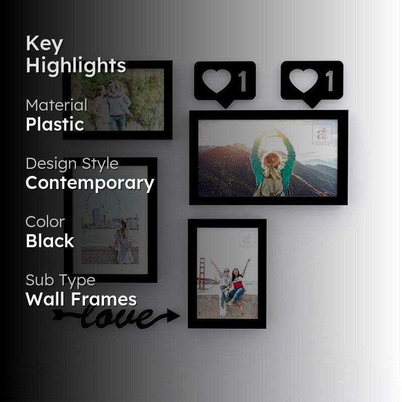 Cupids Canvas Plastic Photo Frame - Set Of Seven media 2