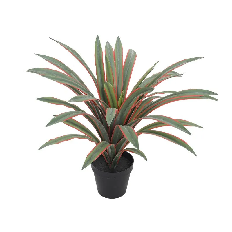 Serenity Leaf Artificial Plant With Black Plastic Pot - 1.3 ft media 5