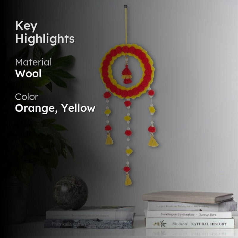 Round Festive Latkan - Orange & Yellow media 2