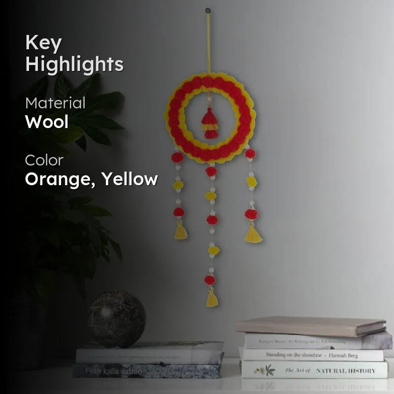 Round Festive Latkan - Orange & Yellow media 2