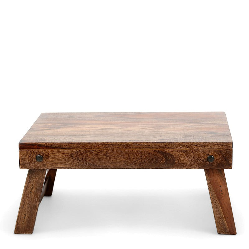 Mverox Sheesham Wooden Side & Bedside Table - Brown media 4