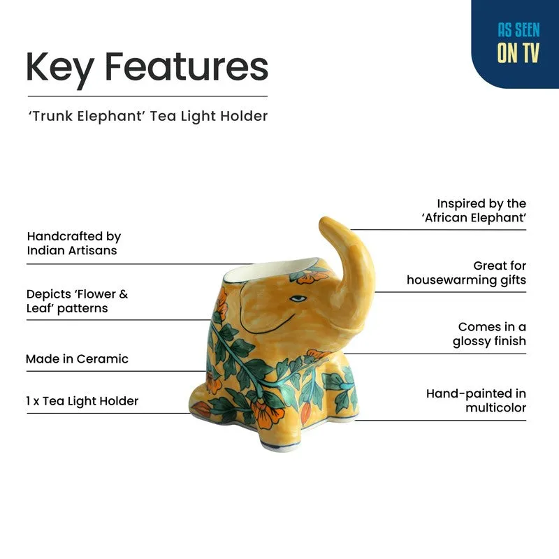 Gajraj Handpainted Tealight Holder media 6
