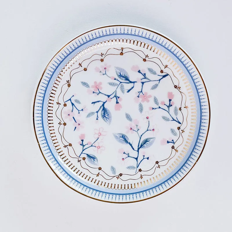 Magique: River of Flowers Bone China Snack Plates - Set of Four media 4