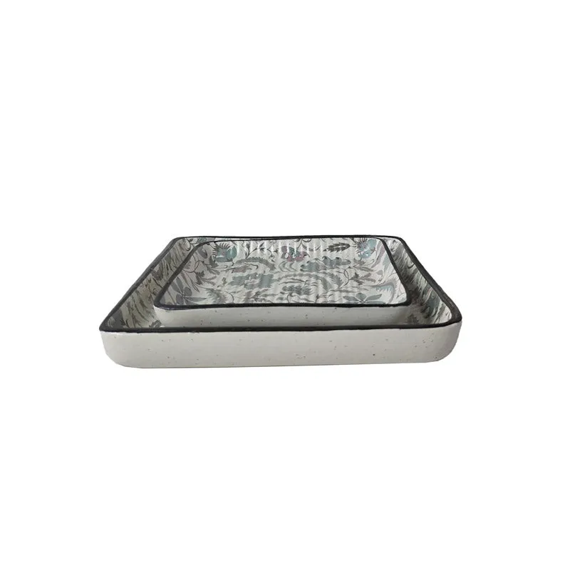 Arisho Floral Platter - Set Of Two media 3