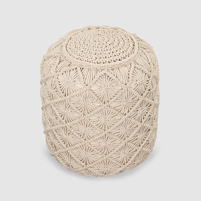 Boho Thread Macrame Pouffe image 4