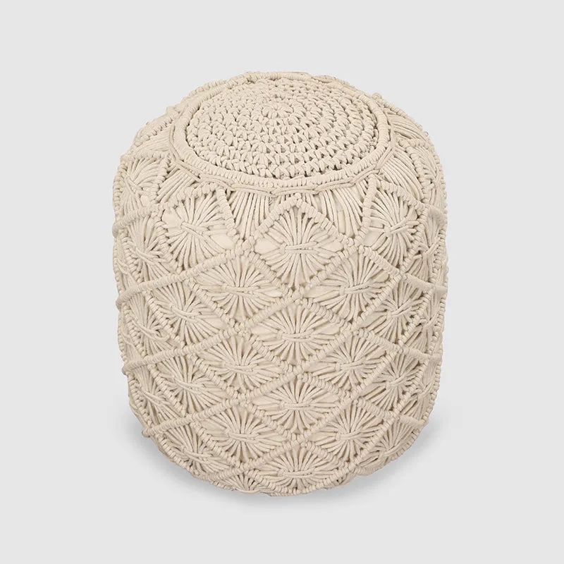 Boho Thread Macrame Pouffe media 4