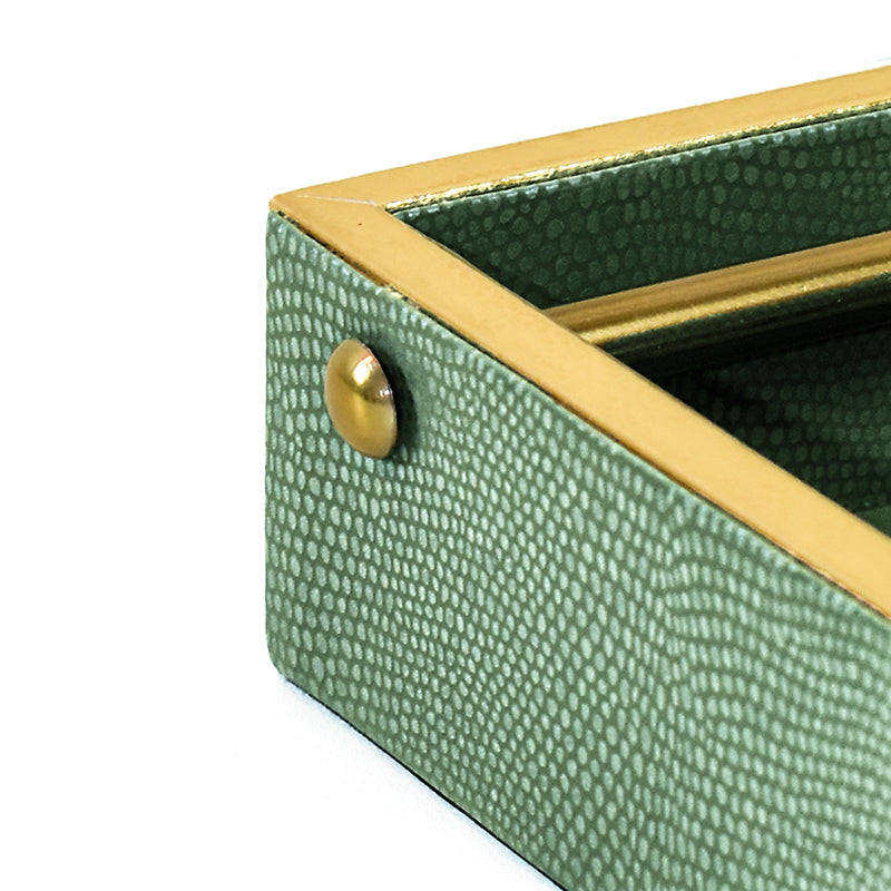 Tisquo Faux Leather Tissue Holder - Olive Green media 4