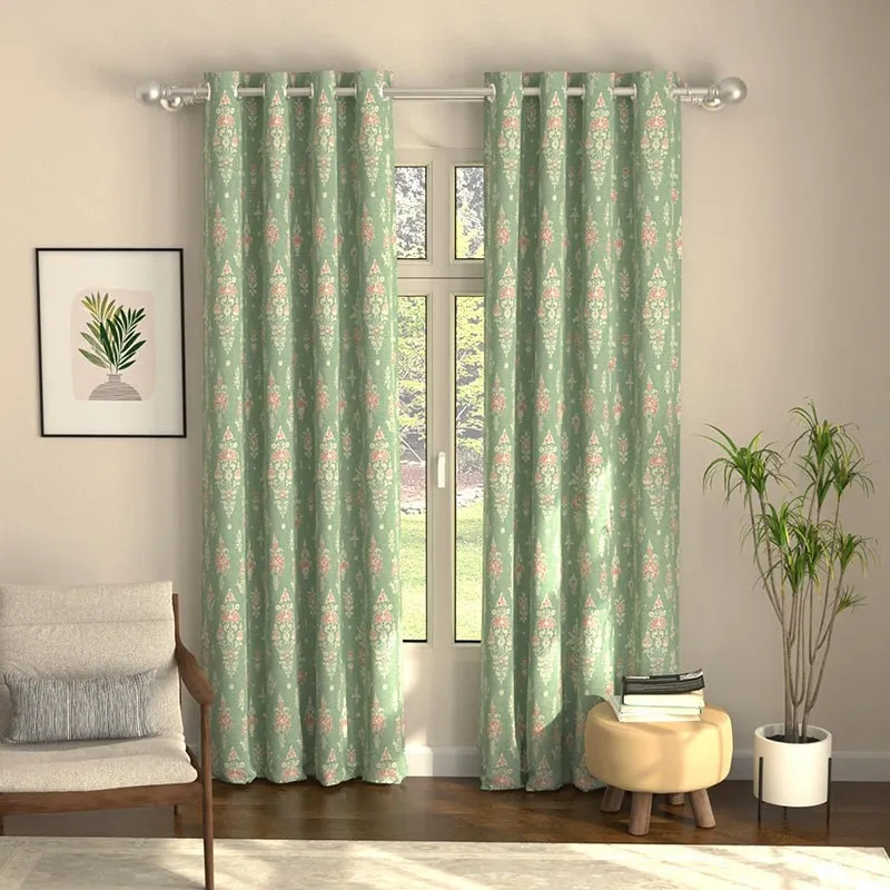 Urban Space Imperial Curtain (Sage Green) - Set Of Two media 2