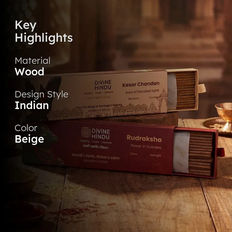 Kesar Chandan & Rudraksha Incense Sticks media 2