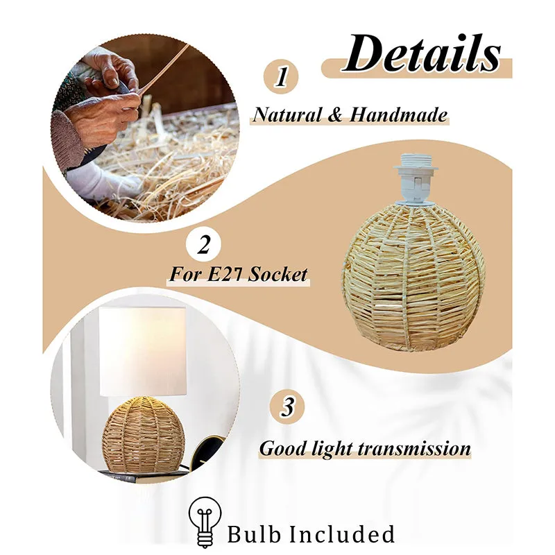 Palladian Raffia Fabric Table Lamp media 3