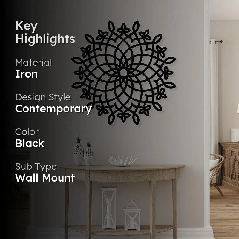 Nara Mandala Black Iron Wall Accent media 2