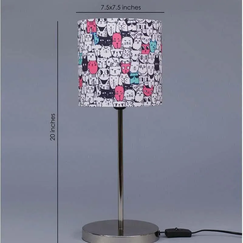 Kitties Everywhere Fabric Table Lamp - Multicolor media 5