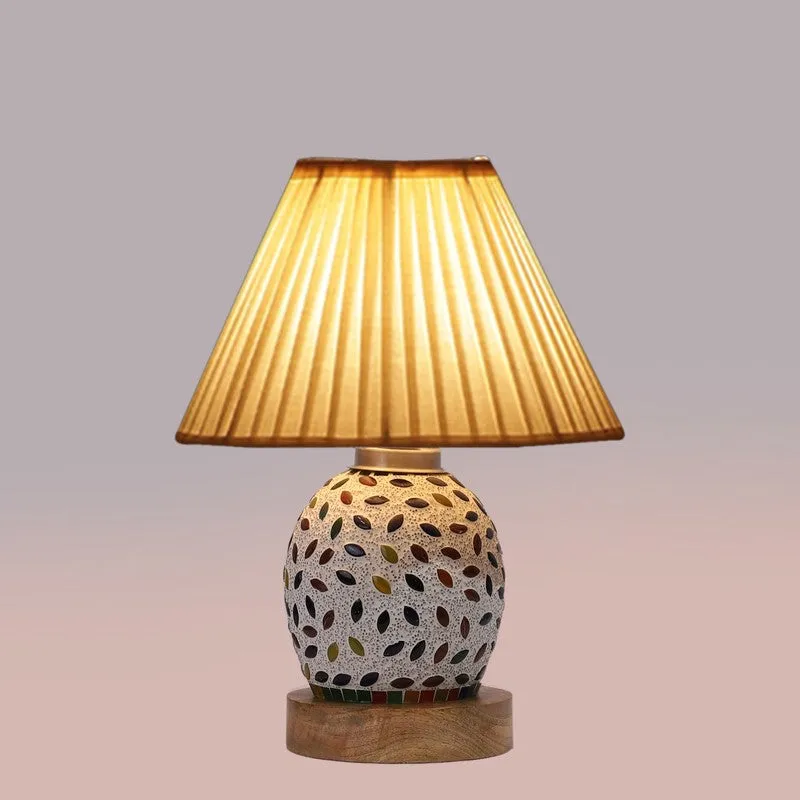 Elyra Pleatra Wooden Table Lamp - Multicolor media 6